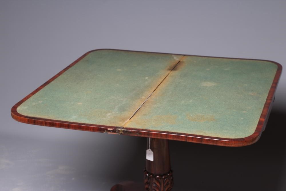AN EARLY VICTORIAN ROSEWOOD CARD TABLE Image