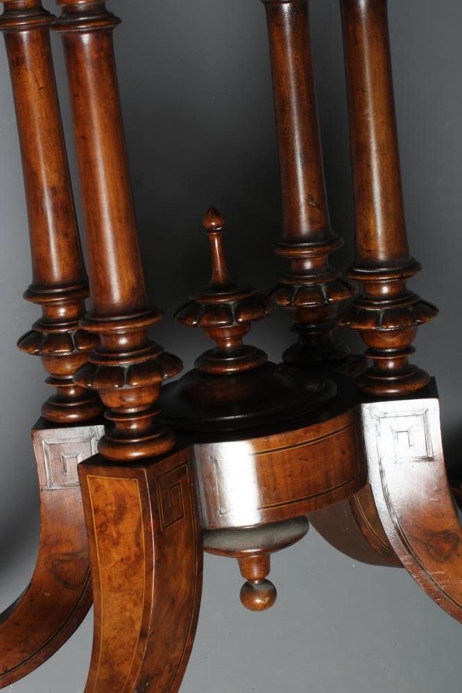 A MID VICTORIAN BURR WALNUT CENTRE TABLE Image