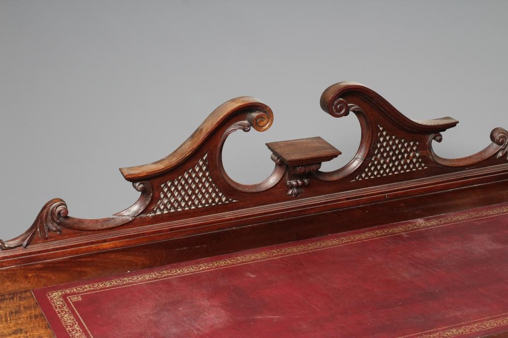 A LATE VICTORIAN MAHOGANY WRITING DESK Image