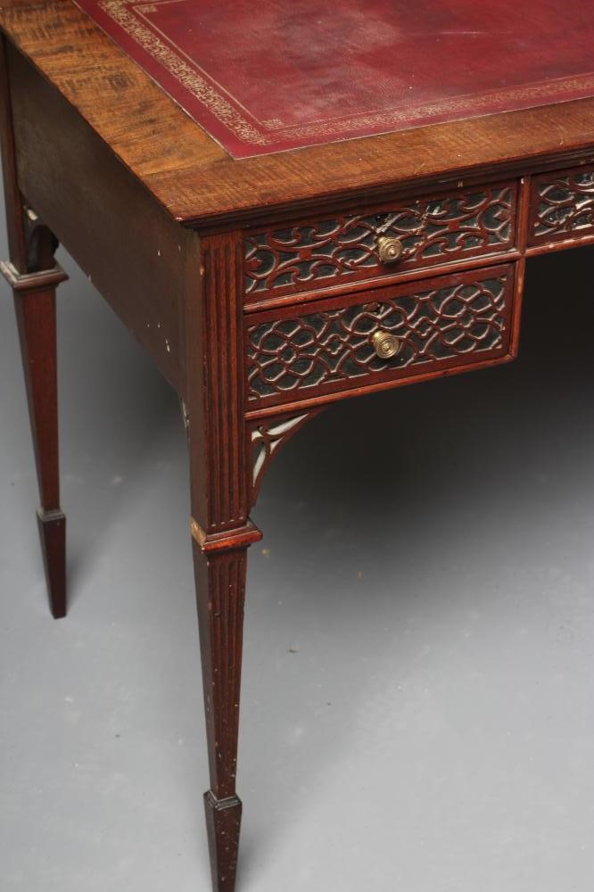 A LATE VICTORIAN MAHOGANY WRITING DESK Image