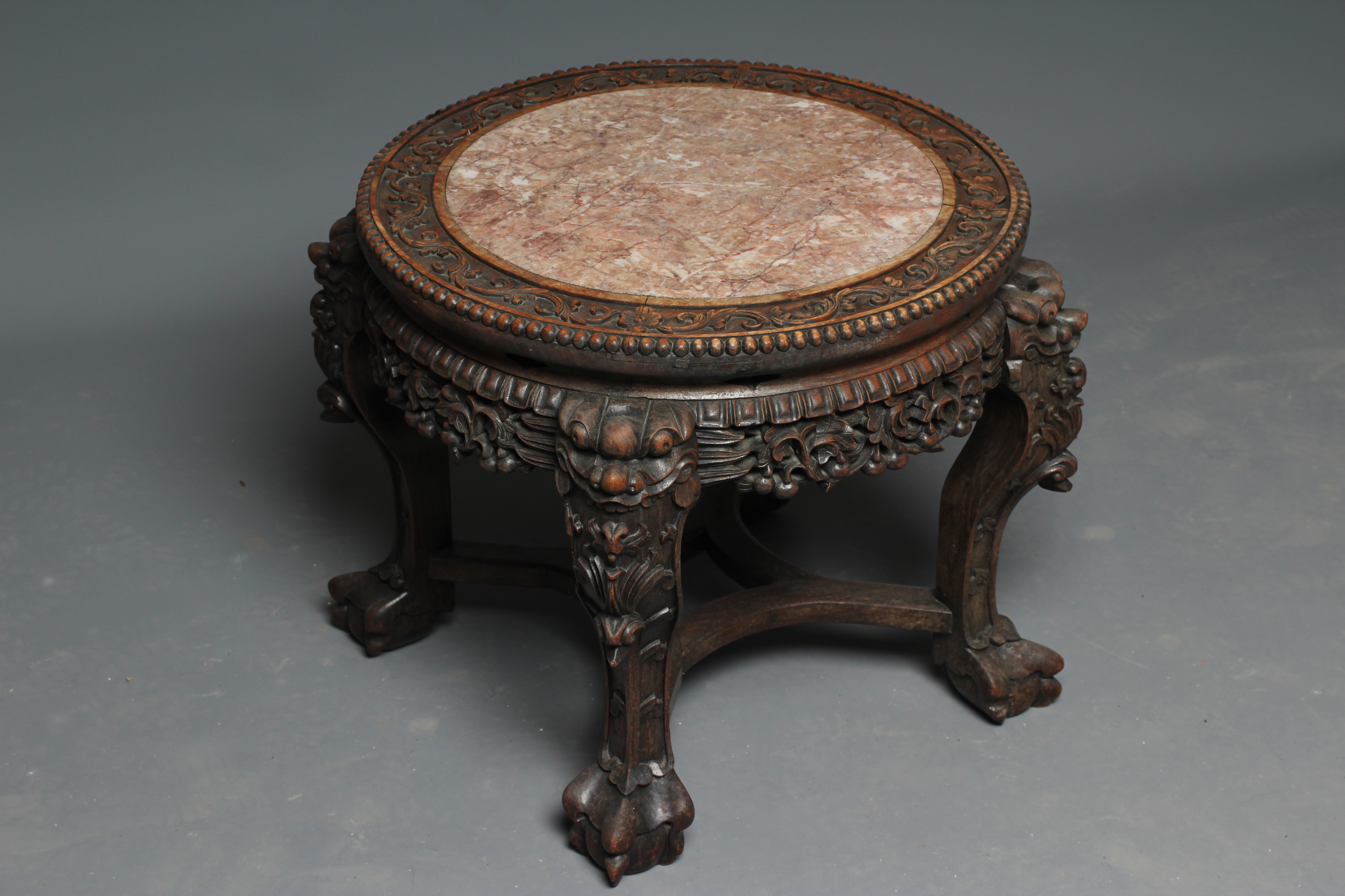 A CHINESE PADOUK WOOD JARDINIERE STAND Image