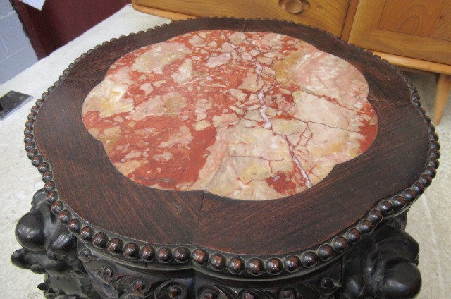 A CHINESE PADOUK WOOD JARDINIERE STAND Image