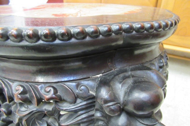 A CHINESE PADOUK WOOD JARDINIERE STAND Image