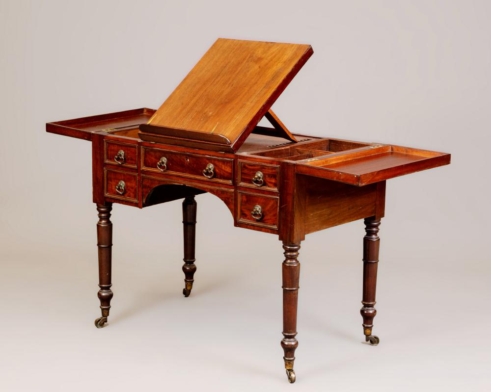 A DRAUGHTSMAN'S  MAHOGANY TABLE Image