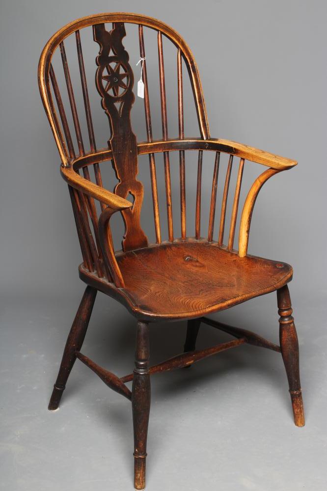 AN ASH AND ELM WINDSOR ARMCHAIR Image