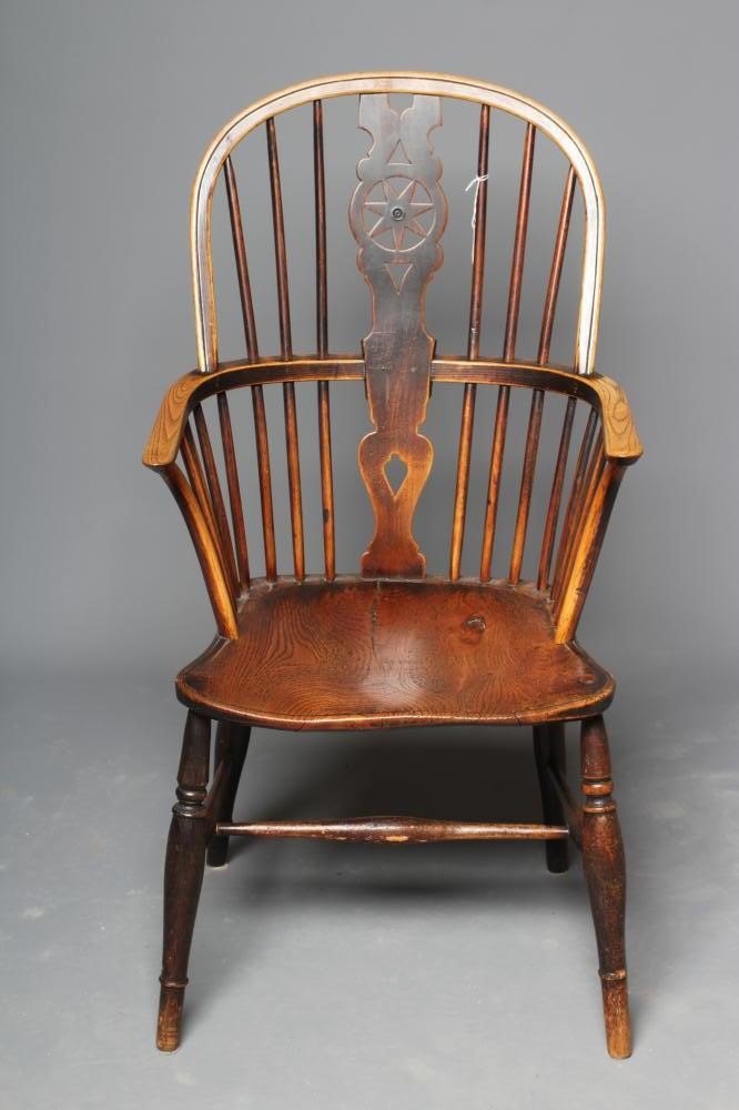 AN ASH AND ELM WINDSOR ARMCHAIR Image