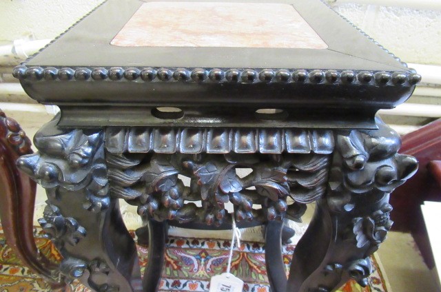 A CHINESE PADOUK WOOD JARDINIERE STAND of square form Image