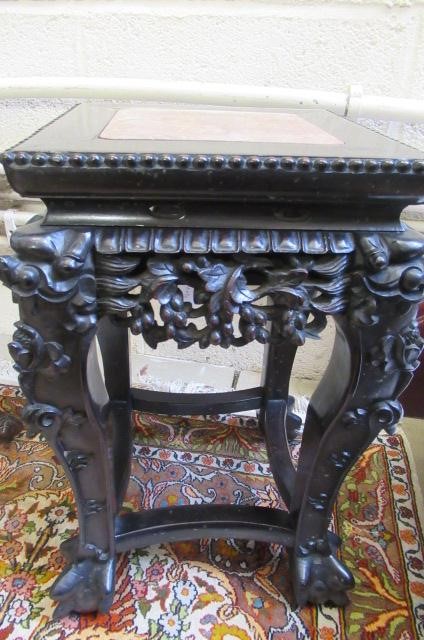 A CHINESE PADOUK WOOD JARDINIERE STAND of square form Image