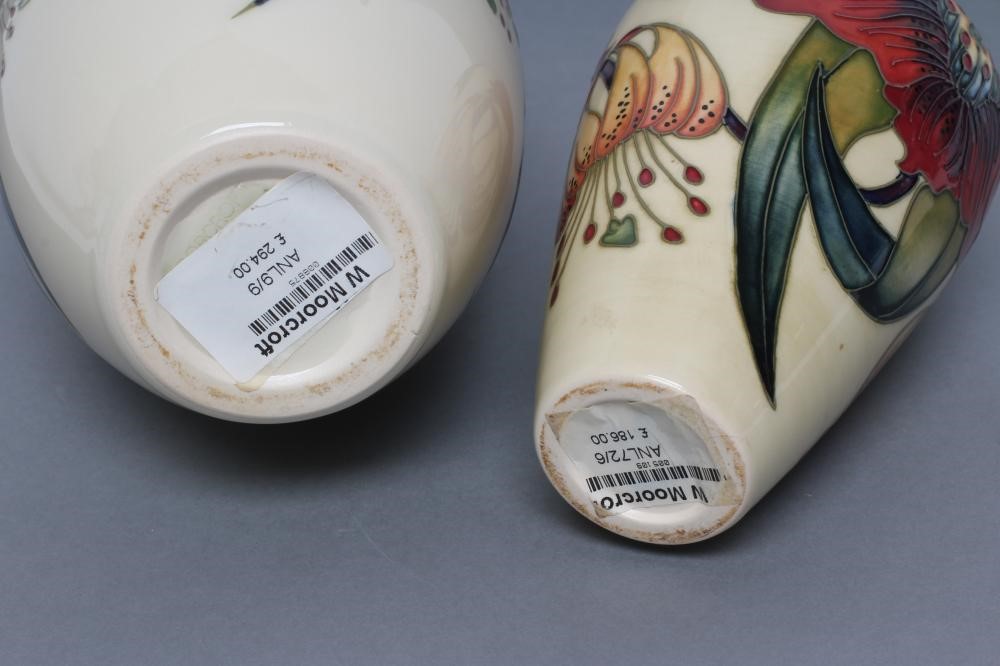 TWO MOORCROFT POTTERY "TIGER LILY" PATTERN VASES Image