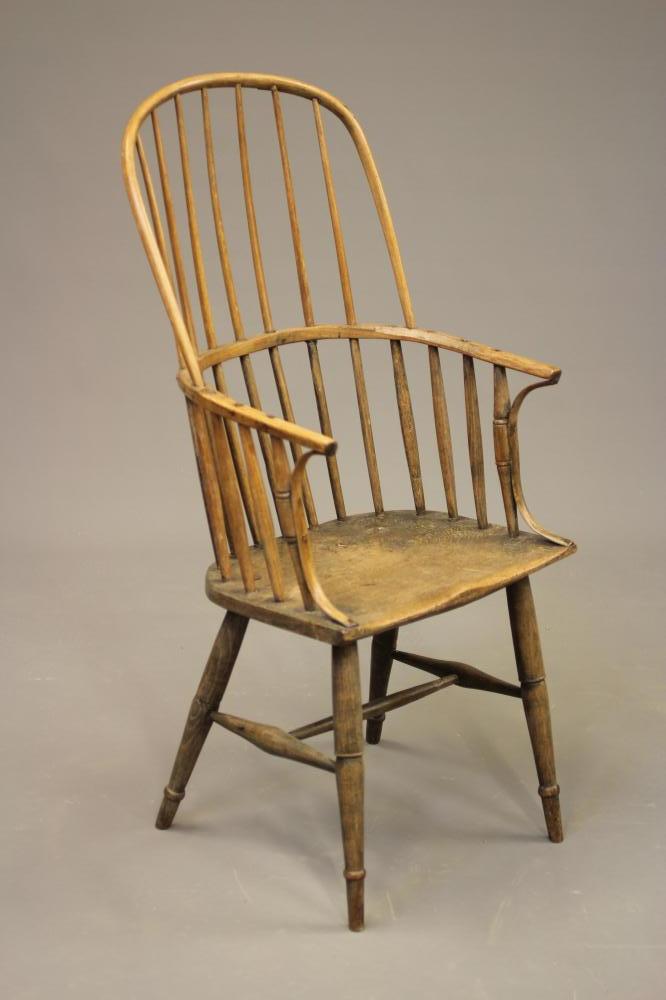 A VALE OF YORK ASH AND ELM STICK BACK WINDSOR ARMCHAIR Image