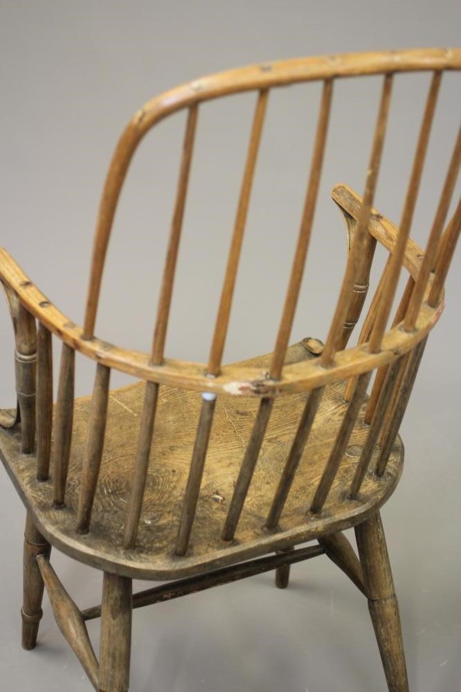 A VALE OF YORK ASH AND ELM STICK BACK WINDSOR ARMCHAIR Image