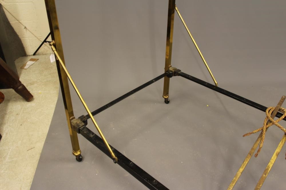 A VICTORIAN BRASS HALF TESTER BEDSTEAD Image