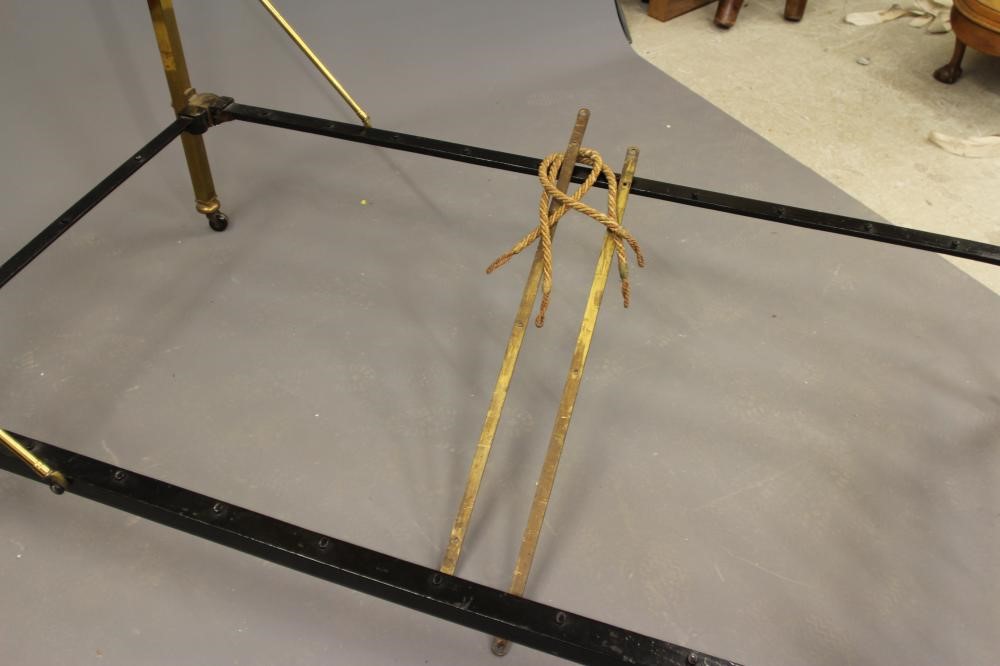A VICTORIAN BRASS HALF TESTER BEDSTEAD Image