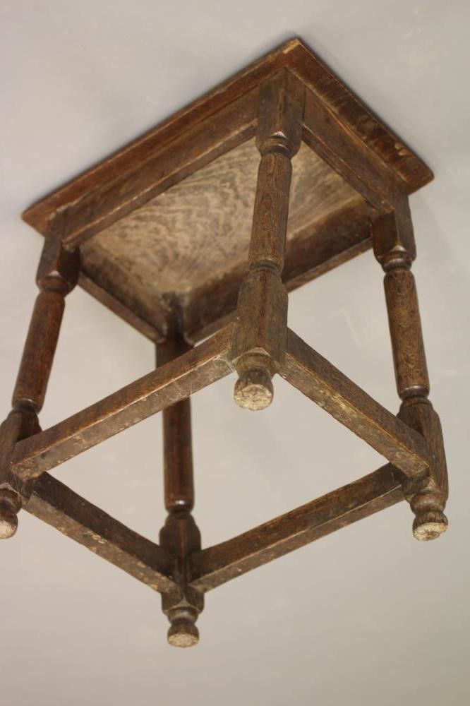 A JOINED OAK STOOL Image