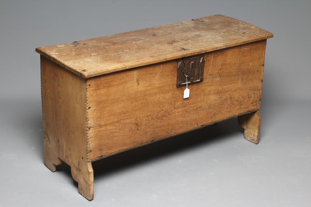 AN ELM BOARDED CHEST Image