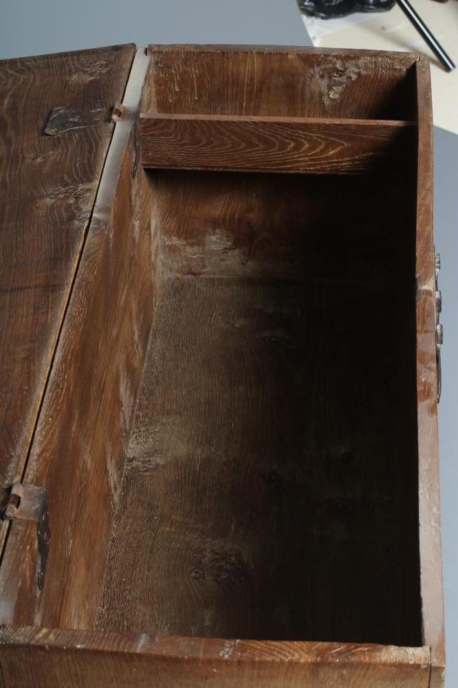 AN ELM BOARDED CHEST Image