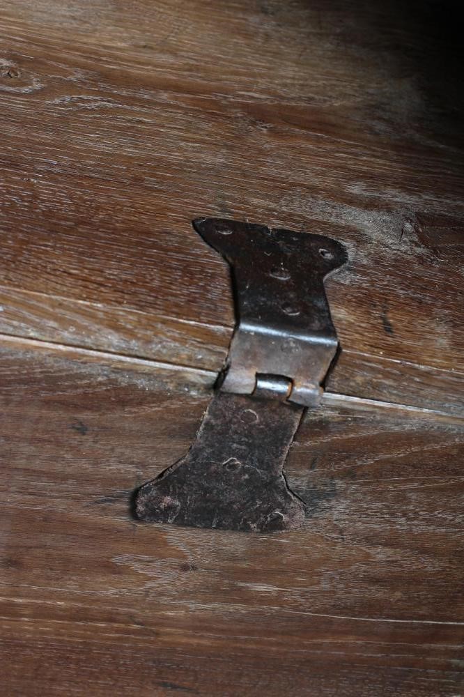 AN ELM BOARDED CHEST Image