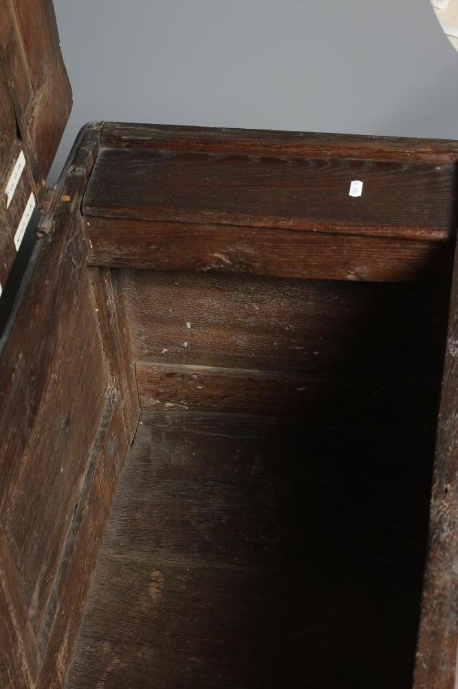 A JOINED OAK PANELLED COFFER Image