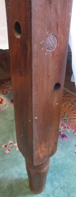 A JAMAICAN HARDWOOD "WATERFALL" FOUR POSTER BED Image