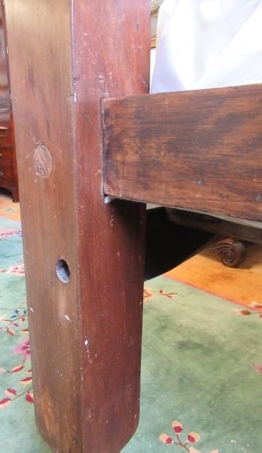 A JAMAICAN HARDWOOD "WATERFALL" FOUR POSTER BED Image