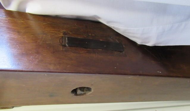 A JAMAICAN HARDWOOD "WATERFALL" FOUR POSTER BED Image