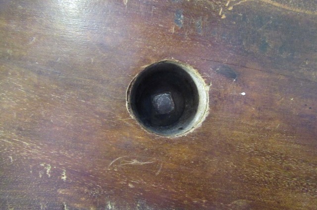 A JAMAICAN HARDWOOD "WATERFALL" FOUR POSTER BED Image