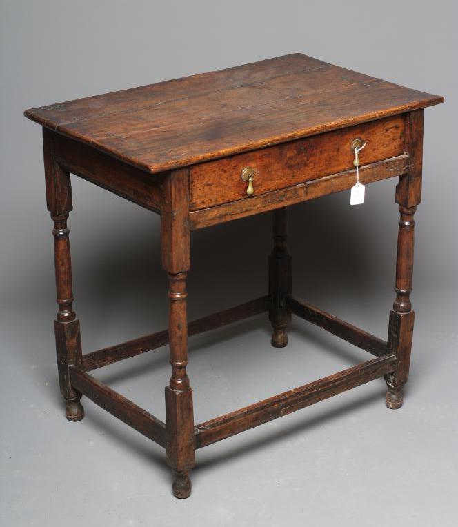 A JOINED OAK SIDE TABLE Image