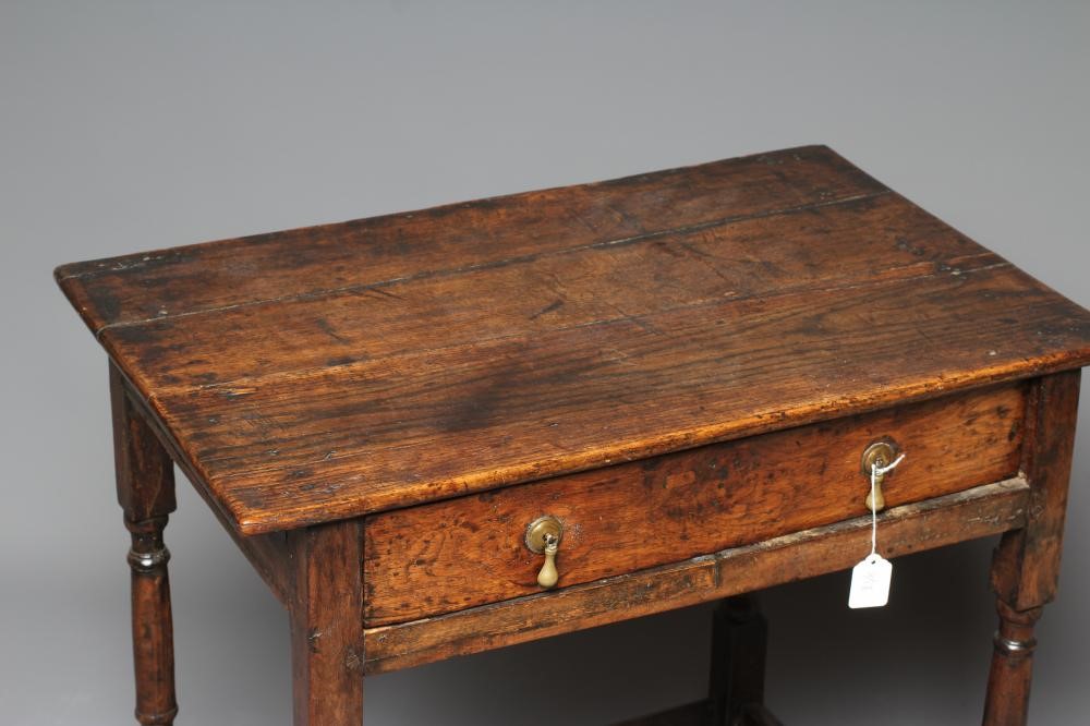 A JOINED OAK SIDE TABLE Image