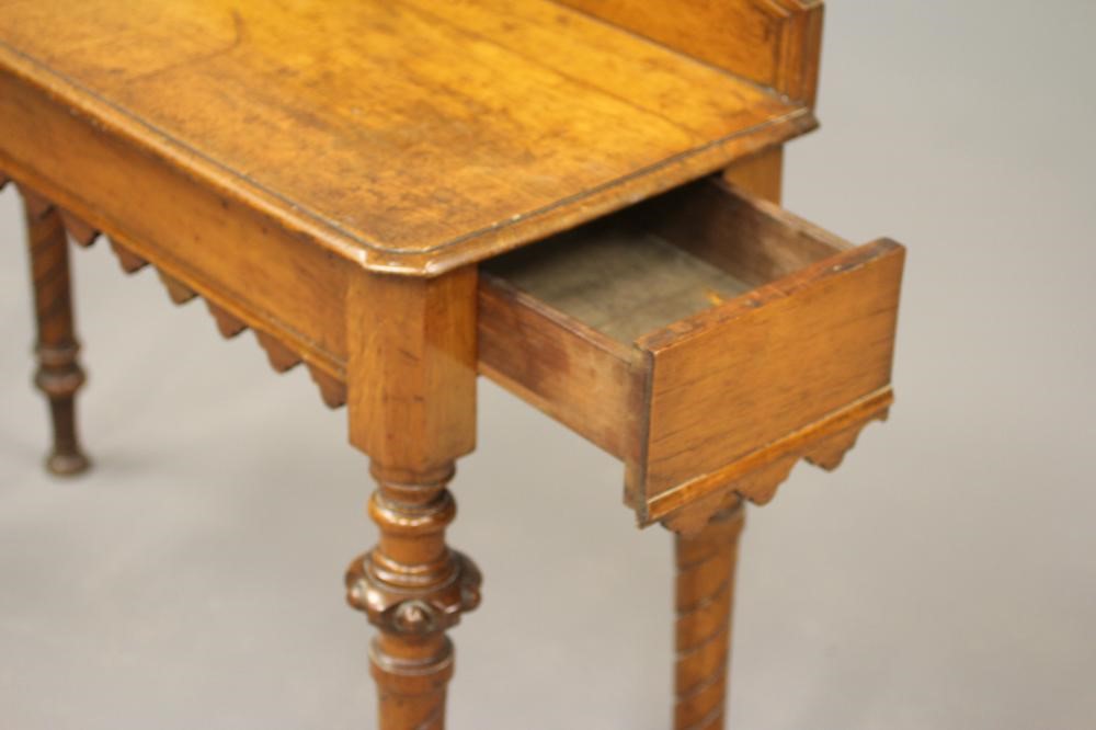 A VICTORIAN GOTHIC OAK HALL TABLE Image