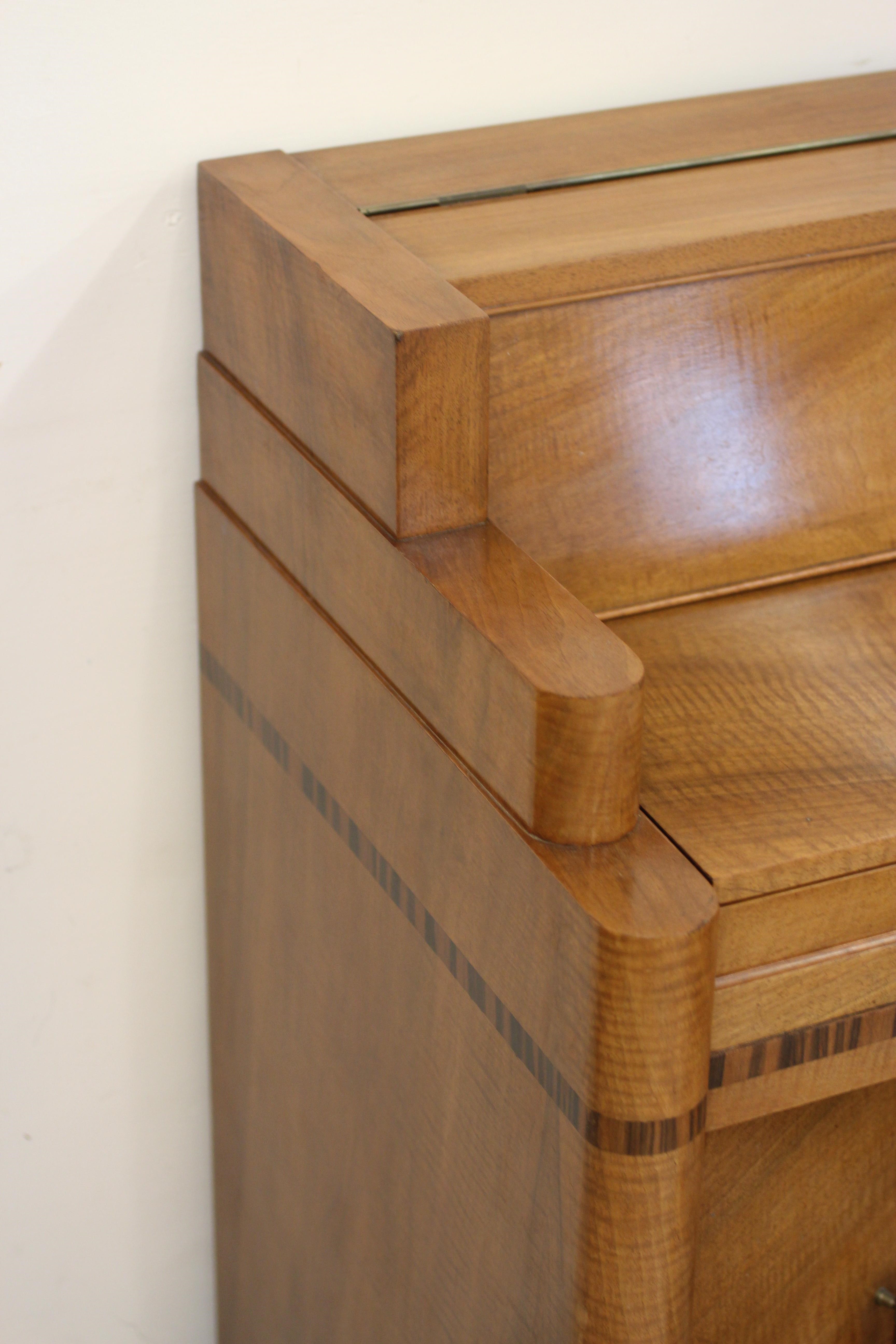 AN ART DECO UPRIGHT PIANO by Steck Image