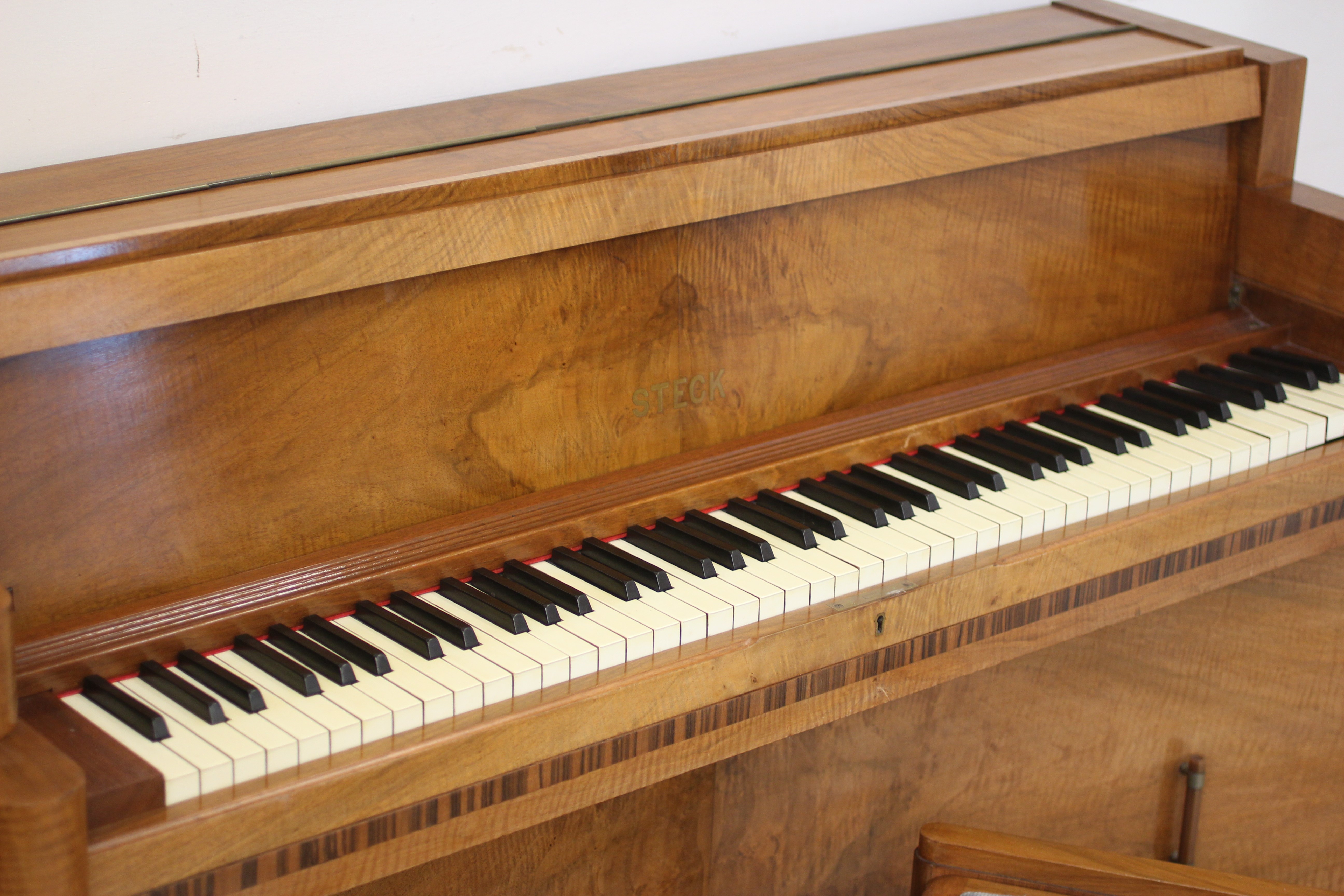 AN ART DECO UPRIGHT PIANO by Steck Image