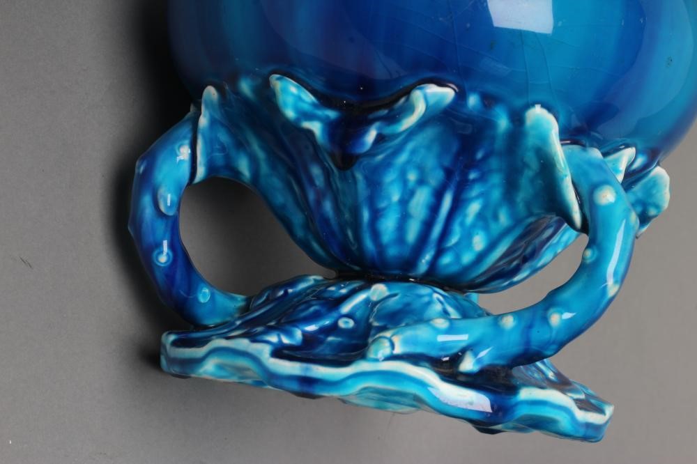 A PAIR OF MINTON MAJOLICA AESTHETIC STYLE VASES Image