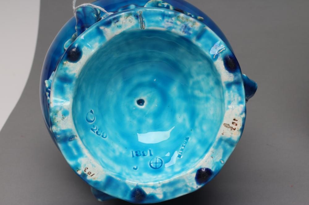 A PAIR OF MINTON MAJOLICA AESTHETIC STYLE VASES Image