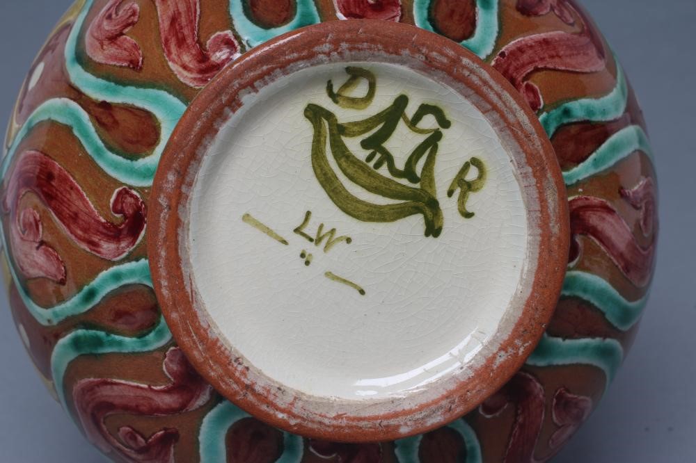 A DELLA ROBBIA EARTHENWARE BOTTLE VASE Image