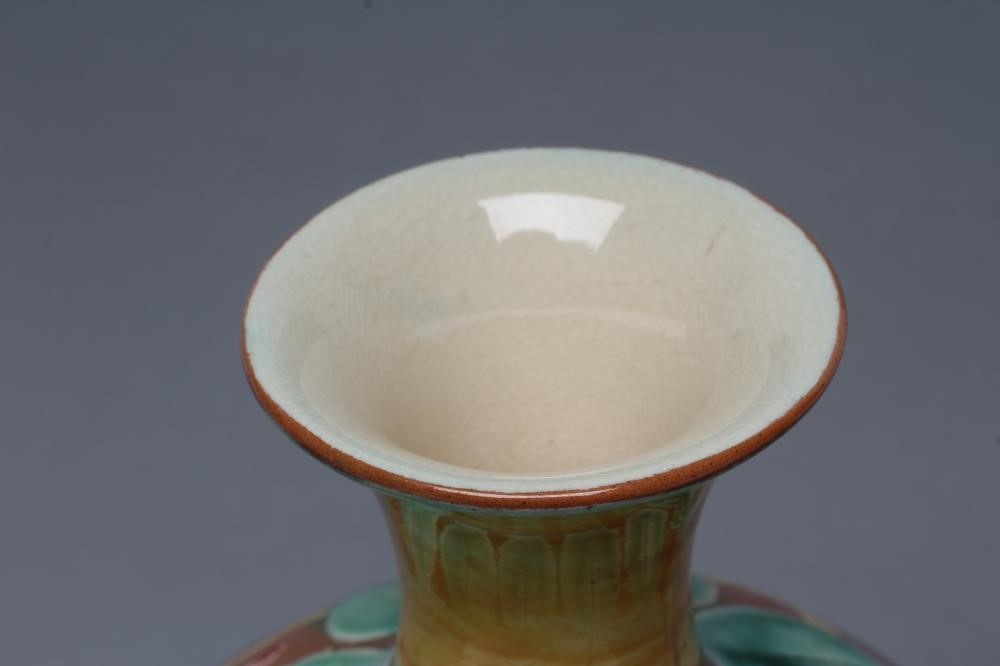 A DELLA ROBBIA EARTHENWARE BOTTLE VASE Image