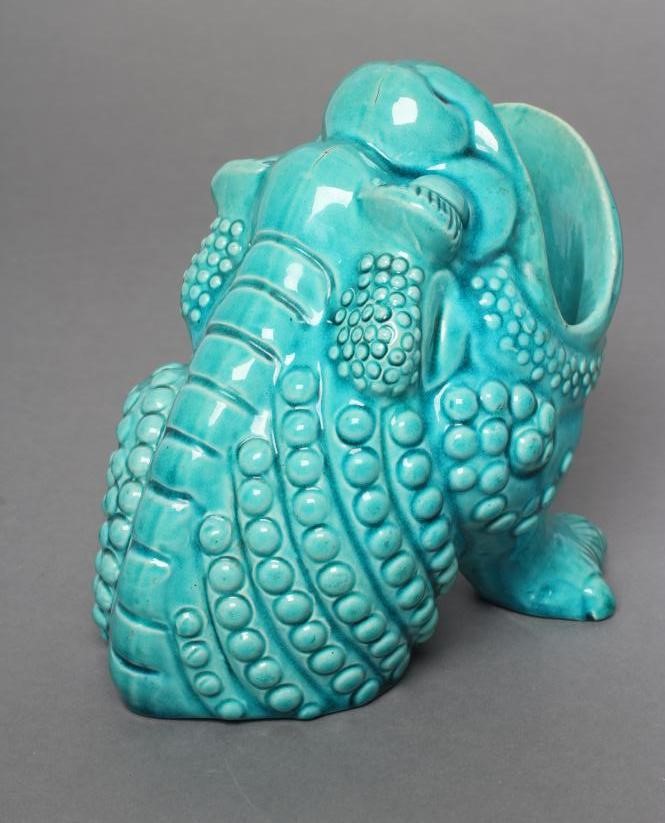 A BURMANTOFTS GROTESQUE TOAD SPOON WARMER Image