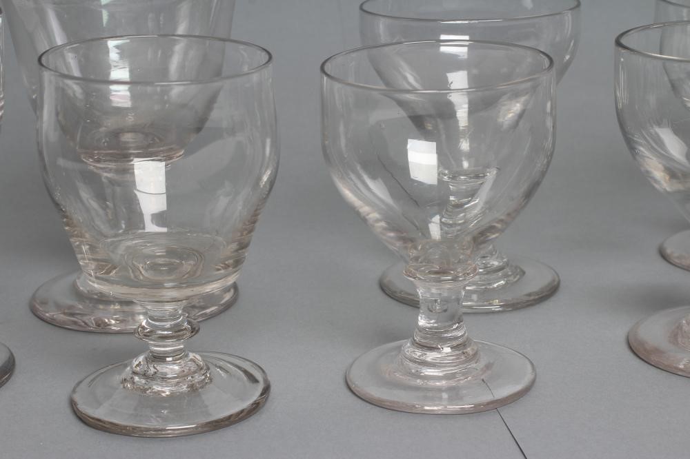 A COLLECTION OF TWELVE GLASS RUMMERS Image