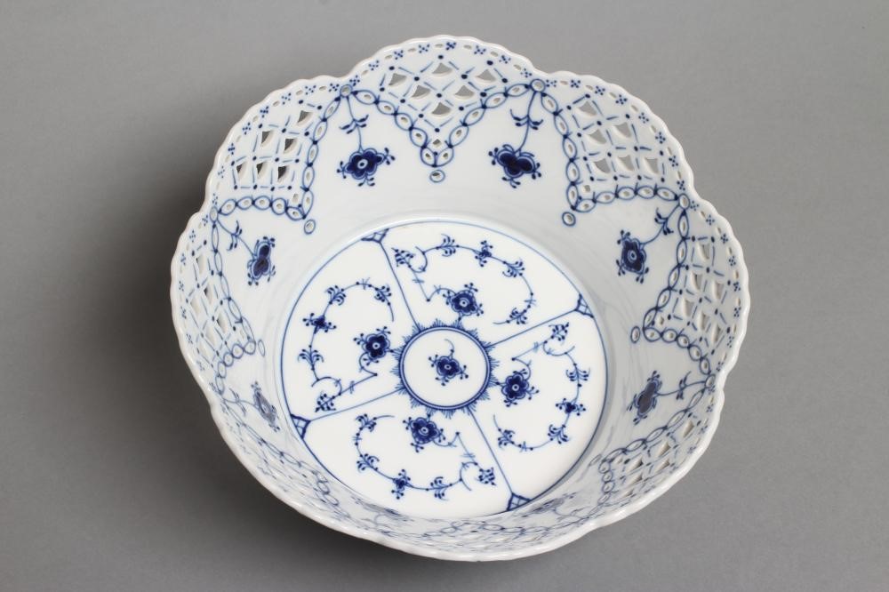 A ROYAL COPENHAGEN PORCELAIN BASKET Image