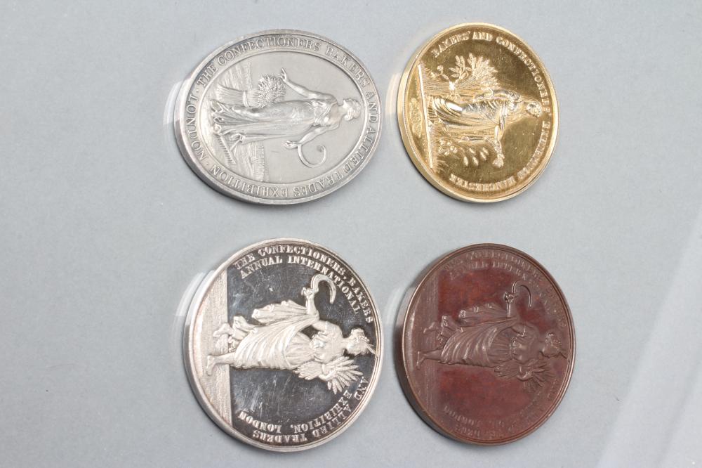 A LATE VICTORIAN 9CT GOLD "BAKERS' AND CONFECTIONERS' EXHIBITION (MANCHESTER)" MEDAL Image