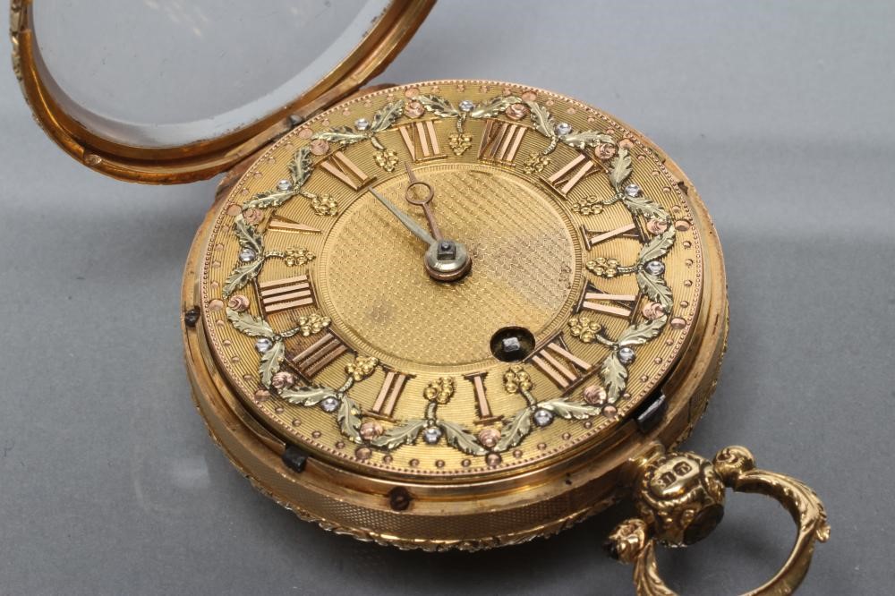 A LATE GEORGE III 18CT GOLD POCKET WATCH Image