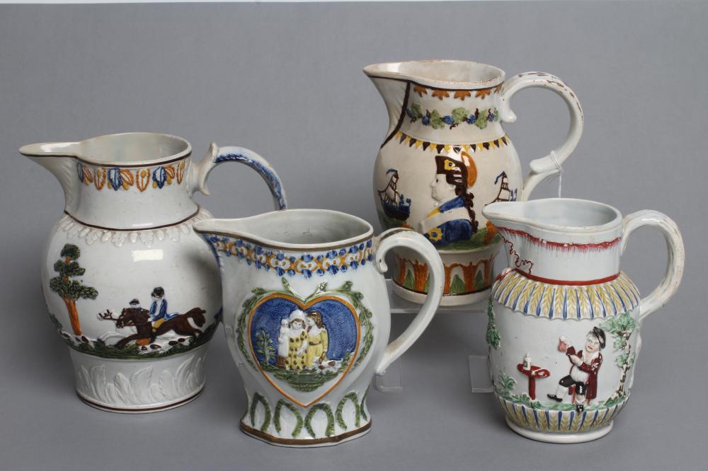 FOUR  PRATTWARE JUGS Image
