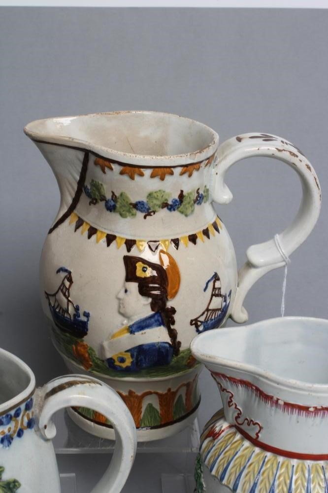 FOUR  PRATTWARE JUGS Image