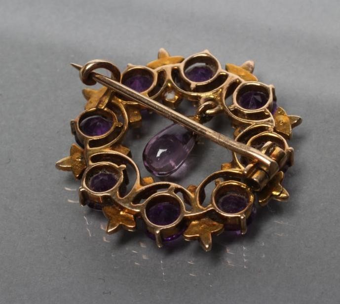 AN EDWARDIAN AMETHYST BROOCH Image