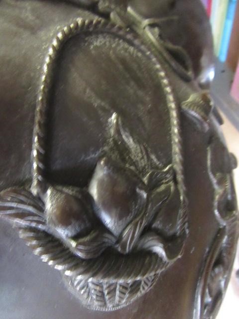 A LARGE JAPANESE BRONZED METAL VASE Image