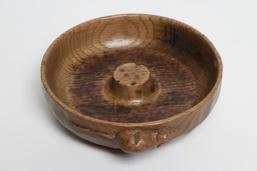 AN ADZED OAK PIPE BOWL BY ROBERT THOMPSON Image