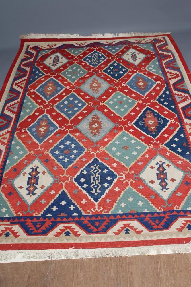 A LARGE PERSIAN STYLE FLAT WOVEN KILIM Image