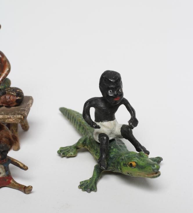 SIX VIENNA TYPE COLD PAINTED BRONZE MINIATURES Image