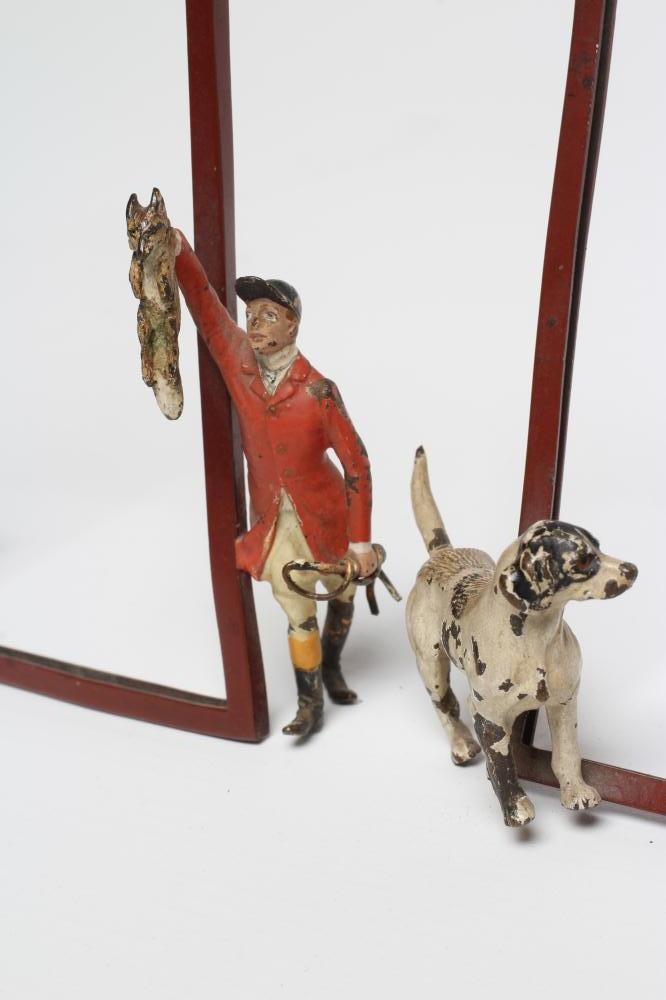 A PAIR OF COLD PAINTED METAL MENU/PHOTOGRAPH FRAMES Image