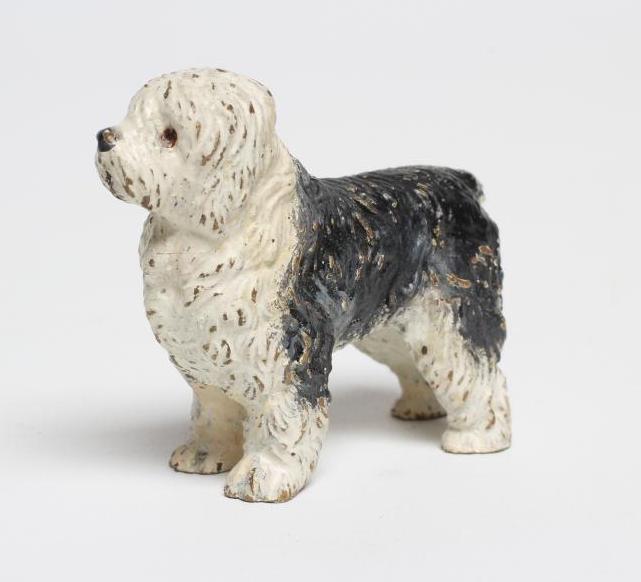 A VIENNA TYPE COLD PAINTED BRONZE OLD ENGLISH SHEEPDOG Image
