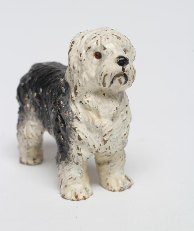 A VIENNA TYPE COLD PAINTED BRONZE OLD ENGLISH SHEEPDOG Image
